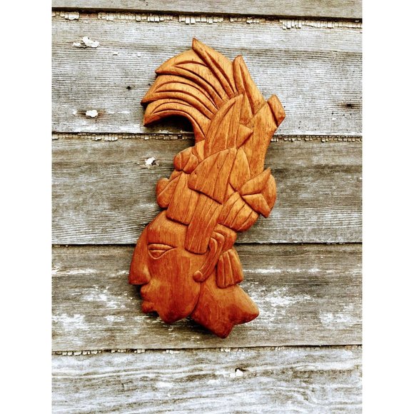 Vintage Wood South American Man Wall Plaque - Picture 2 of 10